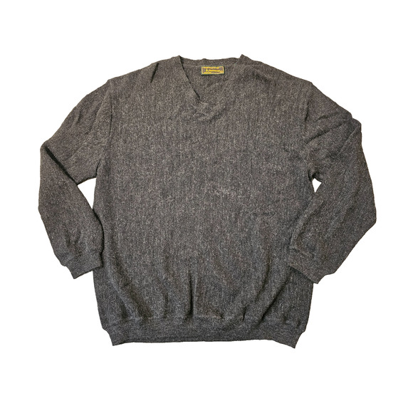 Peru Unlimited Sweater Baby Alpaca Wool Blend Mens Size XXL V-Neck Dark Gray - Picture 1 of 7